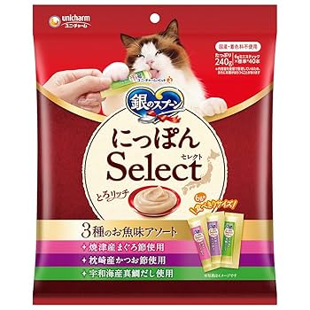 Amazon.co.jp: 銀のスプーン 猫用 おやつ にっぽんSelect とろ